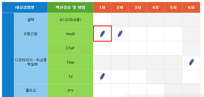 예방접종 이력 확인