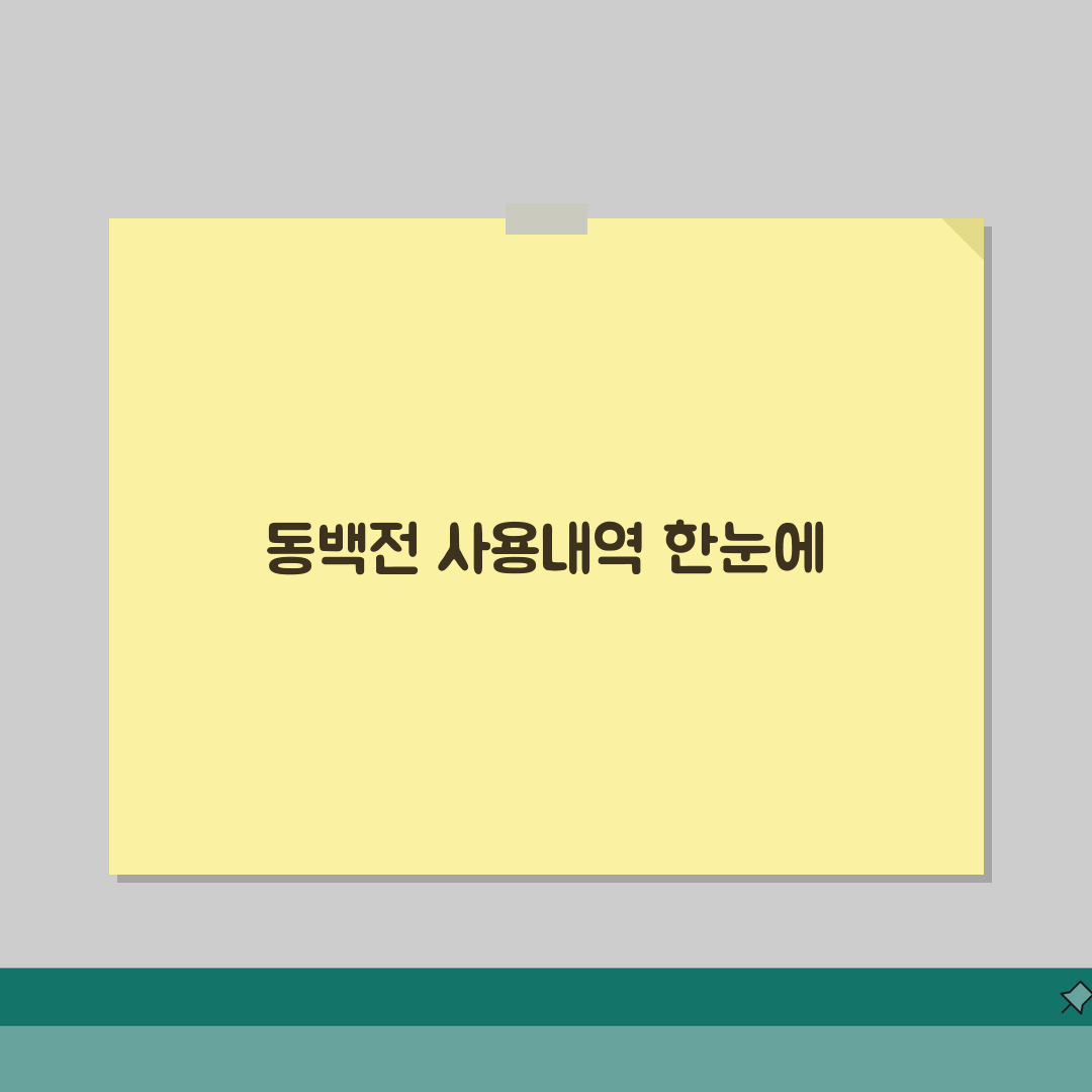 동백전 사용내역 확인 | 결제내역 조회 관리 완벽방법, 이 꿀팁 공유할게요!