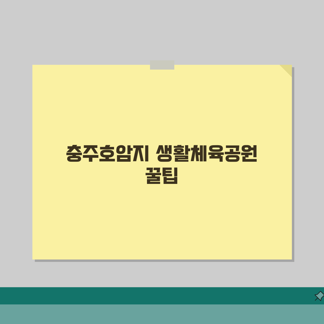 충주호암지생활체육공원 충주시 전체 프로그램 안내 솔직후기, 직접 해봤어요