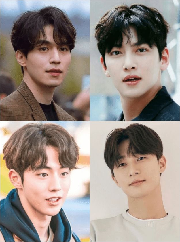 이마를 자연스럽게 드러내는 가르마펌과 애즈펌